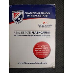 Real Estate Flashcards 500 Terms Champions School Of Real Estate Exam Prep